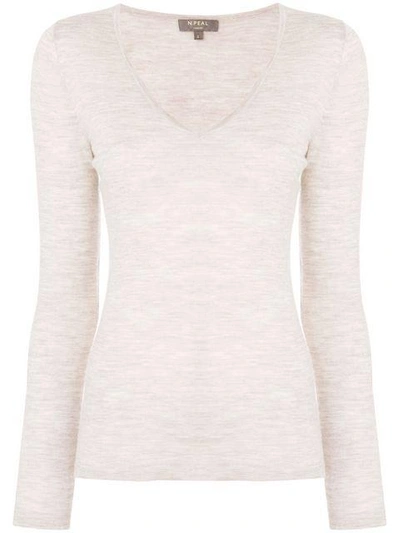 Shop N•peal Super Fine Cashmere Sweater In Neutrals