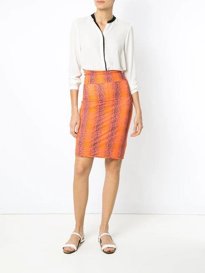 Amir Slama Python Print Skirt In Yellow