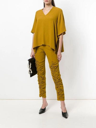 Shop Veronique Leroy Relaxed Asymmetric Top In Yellow