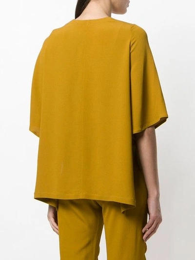 Shop Veronique Leroy Relaxed Asymmetric Top In Yellow