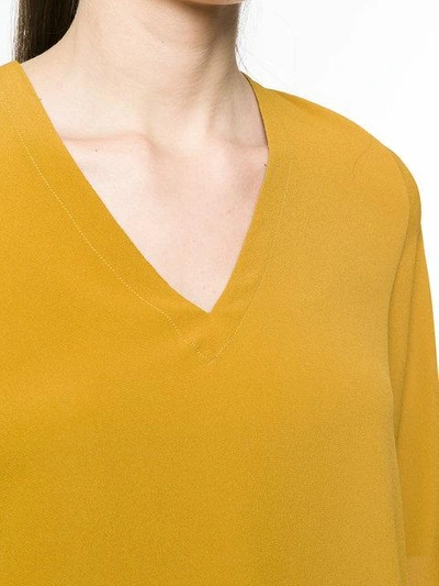 Shop Veronique Leroy Relaxed Asymmetric Top In Yellow