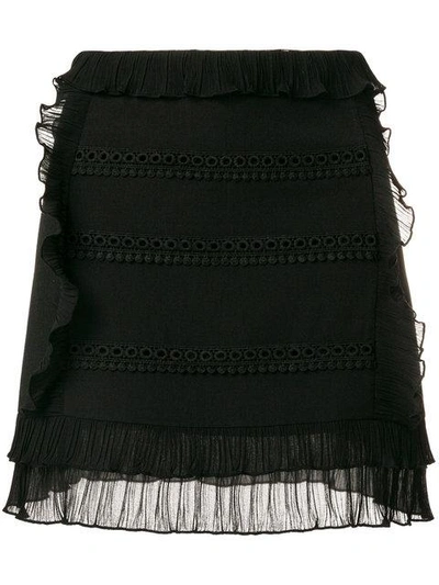 Shop Iro Ruffle Trim Fitted Mini Skirt