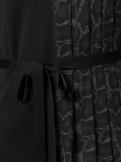 Shop Roberto Cavalli Leopard Print Pleat Panelled Blouse - Black