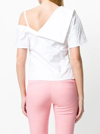 Shop Theory Asymmetric Sleeve Blouse - White
