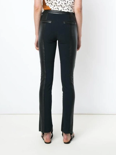 Shop Gloria Coelho Leather Skinny Pants In Black