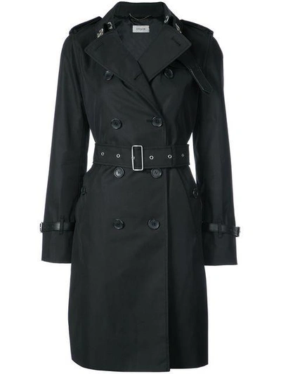 Shop Coach Embellished Collar Trench Coat