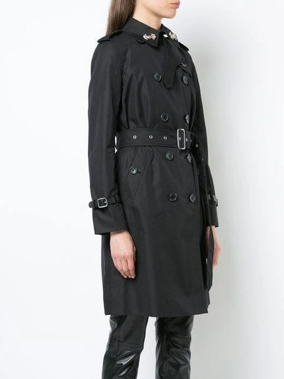 Shop Coach Embellished Collar Trench Coat