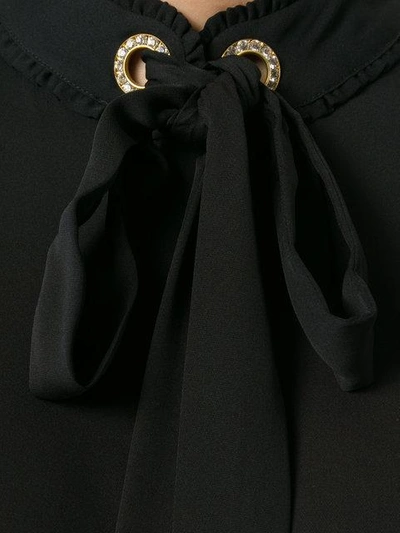 Shop Michael Michael Kors Pussy Bow Blouse - Black