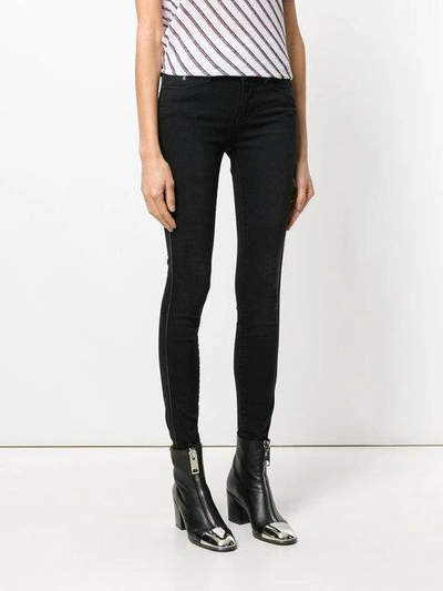 Shop Karl Lagerfeld Zip Detail Skinny Jeans In Black