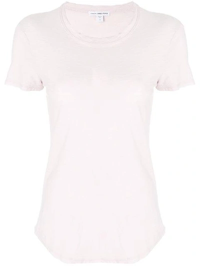 James Perse Sheer Slub Tee In Pink