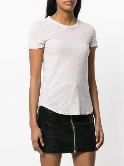 James Perse Sheer Slub Tee In Pink
