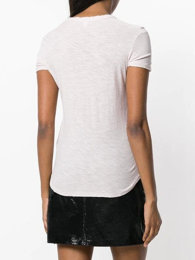 James Perse Sheer Slub Tee In Pink