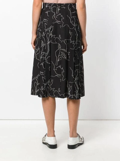 printed pleated skirt