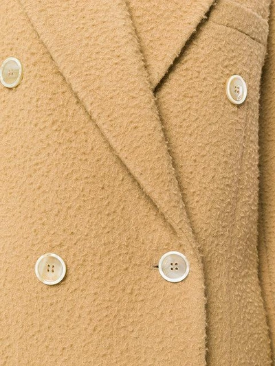 Shop Golden Goose Double Breasted Coat In Neutrals