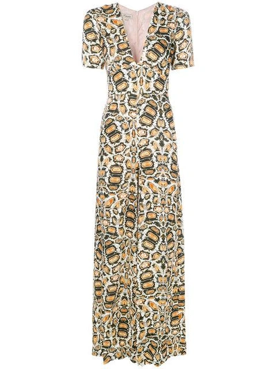 Shop Temperley London Spiral Print Jumpsuit - Multicolour