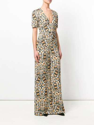 Shop Temperley London Spiral Print Jumpsuit - Multicolour