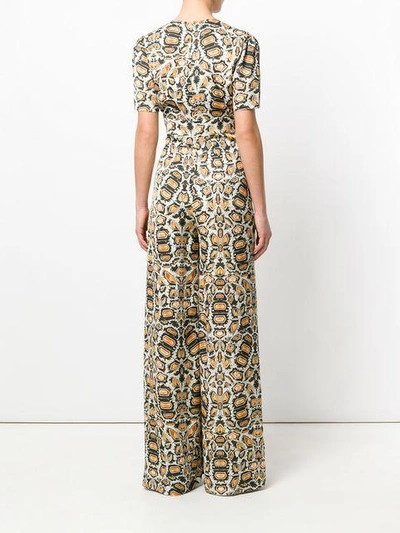 Shop Temperley London Spiral Print Jumpsuit - Multicolour