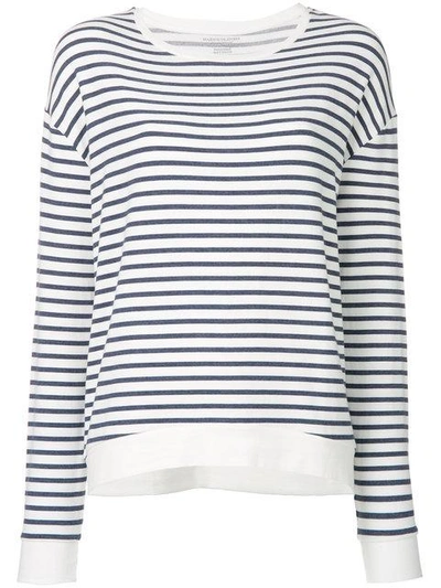 oversized striped jersey top