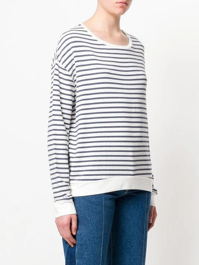 oversized striped jersey top