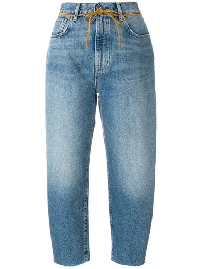 Shop Levi's : Made & Crafted Barrel Crop Jeans - Blue