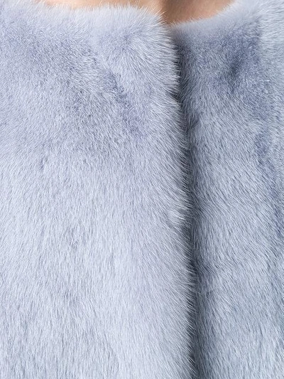 Shop Liska Long-sleeve Coat In Blue
