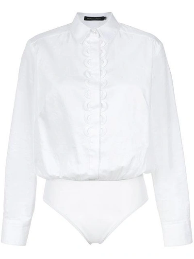 Shop Andrea Marques Shirt Bodysuit - Branco