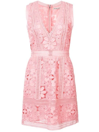 Shop Alice And Olivia Lace Embroidered Dress