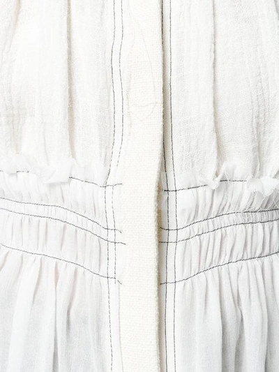 Shop Altuzarra Tiered Sleeve Cropped Jacket In White