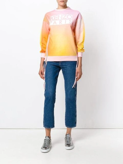 Shop Kenzo Side Zip Sweatshirt - Multicolour