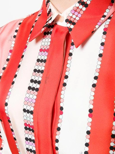 Shop Emilio Pucci Printed Shirt Kaftan Dress In Pink