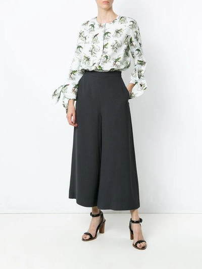 Shop Andrea Marques Cropped Trousers In Grafite