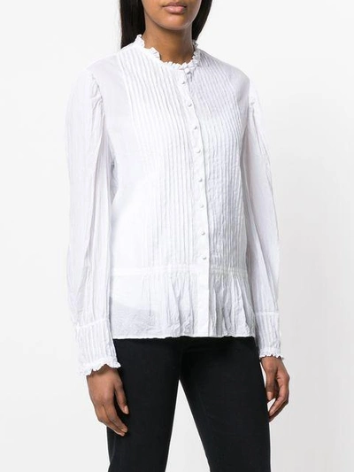 Shop Gucci Ruffle Hem Shirt In White