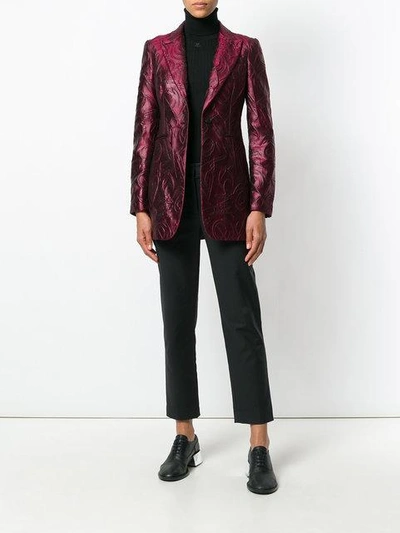 Shop Boule De Neige Textured Jacquard Blazer In Red