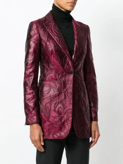 Shop Boule De Neige Textured Jacquard Blazer In Red