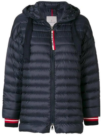 Shop Moncler Padded Jacket In 778 - Navy