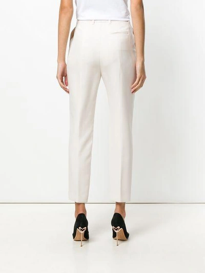 Shop Alexander Mcqueen Tailored Cropped Trousers - Nude & Neutrals