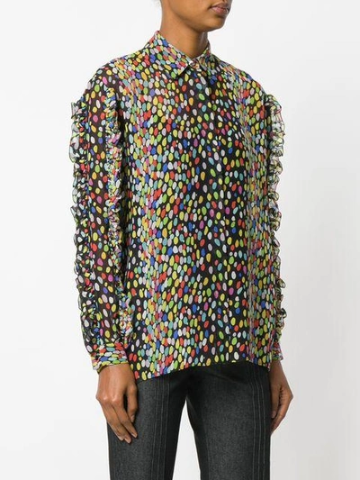 Shop Marco De Vincenzo Leopard Ruffled Shirt In Multicolour