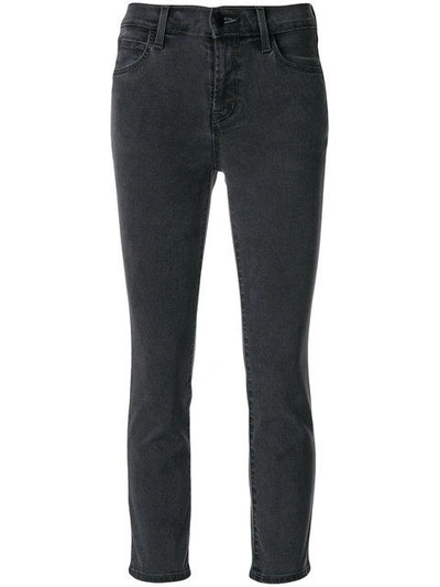 Shop J Brand Cropped Skinny Fit Jeans In Grey