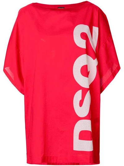Shop Dsquared2 Printed Logo T In Red