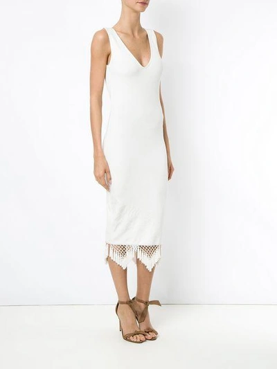 Shop Martha Medeiros Knit Midi Dress In White