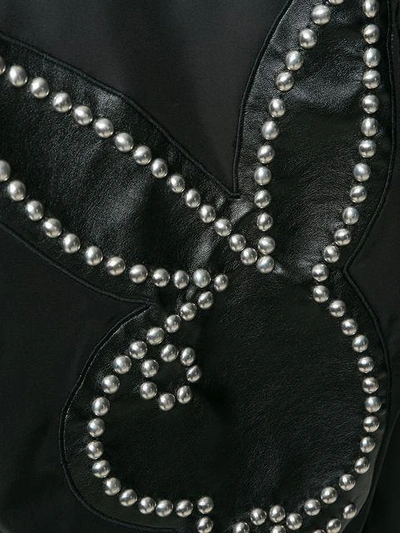 Shop Moschino Playboy Motif Bomber Jacket In Black
