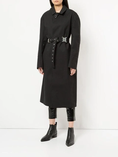 Shop Alyx Belted Coat In Black