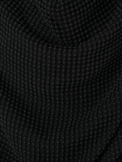 Shop Zaid Affas Knit Mesh Draped Top In Black