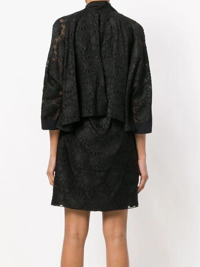 Shop Fendi Daisy Motif Dress - Black