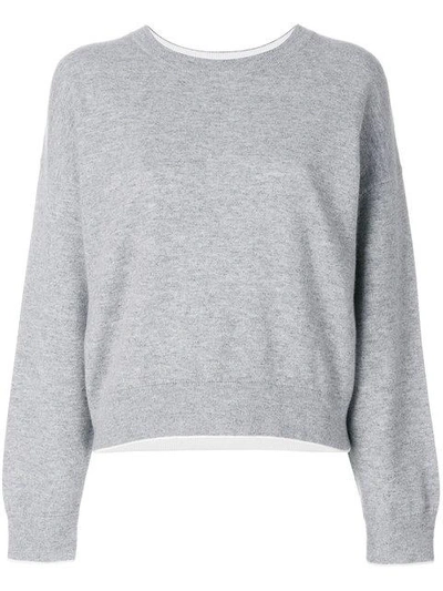 Shop Vince Round Neck Sweater - Grey