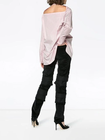 Shop Helmut Lang Classic Cutout Back Poplin Shirt In Pink