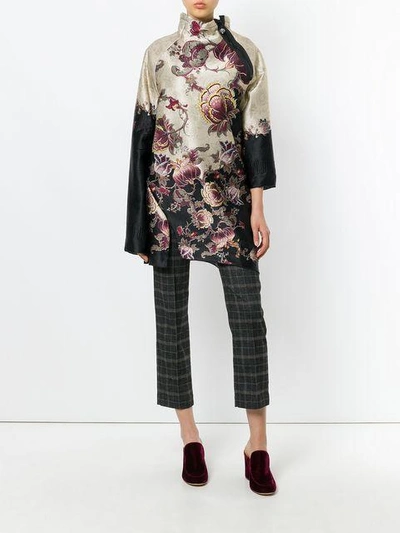 Shop Antonio Marras Asymmetric Printed Jacket In Neutrals