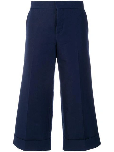 Shop Marni Wide Legged Trousers In Blue