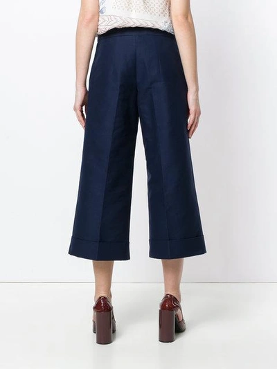 Shop Marni Wide Legged Trousers In Blue