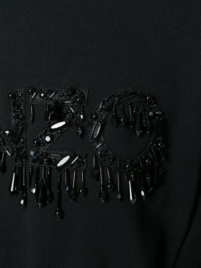 Shop Kenzo Beaded Logo Sweatshirt - Black